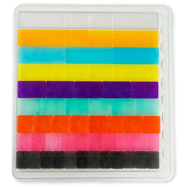 Bruchrechen-Streifen, linear, 24 cm, 51 Teile
