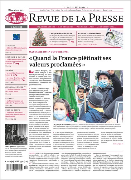 Revue de la Presse Jahresabo Student: Französisch lernen mit der Sprachzeitung