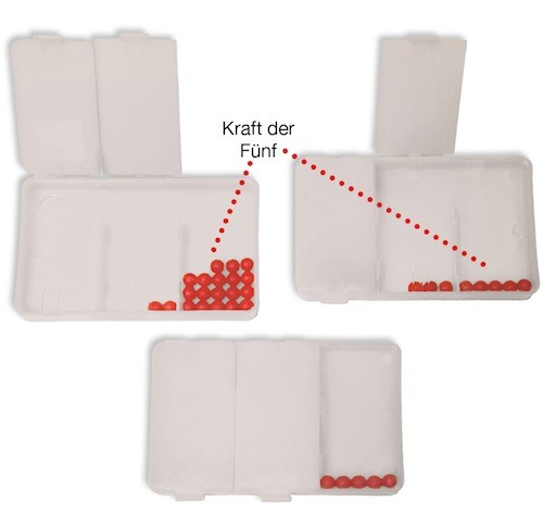 Flüster-Schüttelbox 3-tlg., mit 10 Perlen