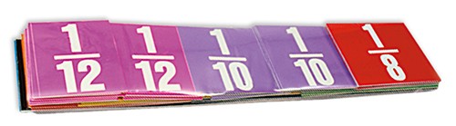 Demo-Bruchrechen-Streifen, linear, 100 cm, magnet., 51-tlg.