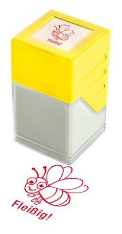 Siebdruck-Stempel "Perpetuum", Biene "Fleißig!"